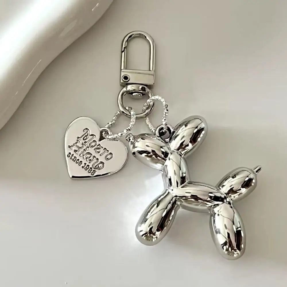 Popular Cute Cartoon Balloon Dog Keyring Couple Keychains Women Men New Car Holder Jewelry Gift Decoration Accessories